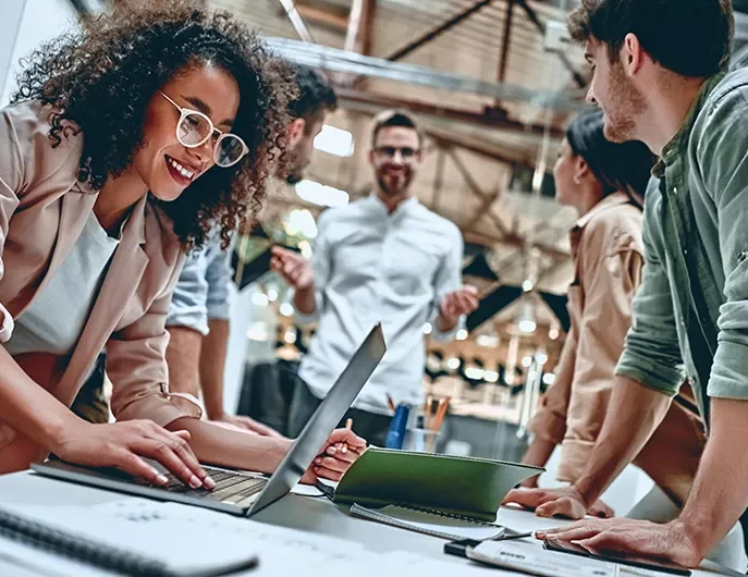 Young business people in office